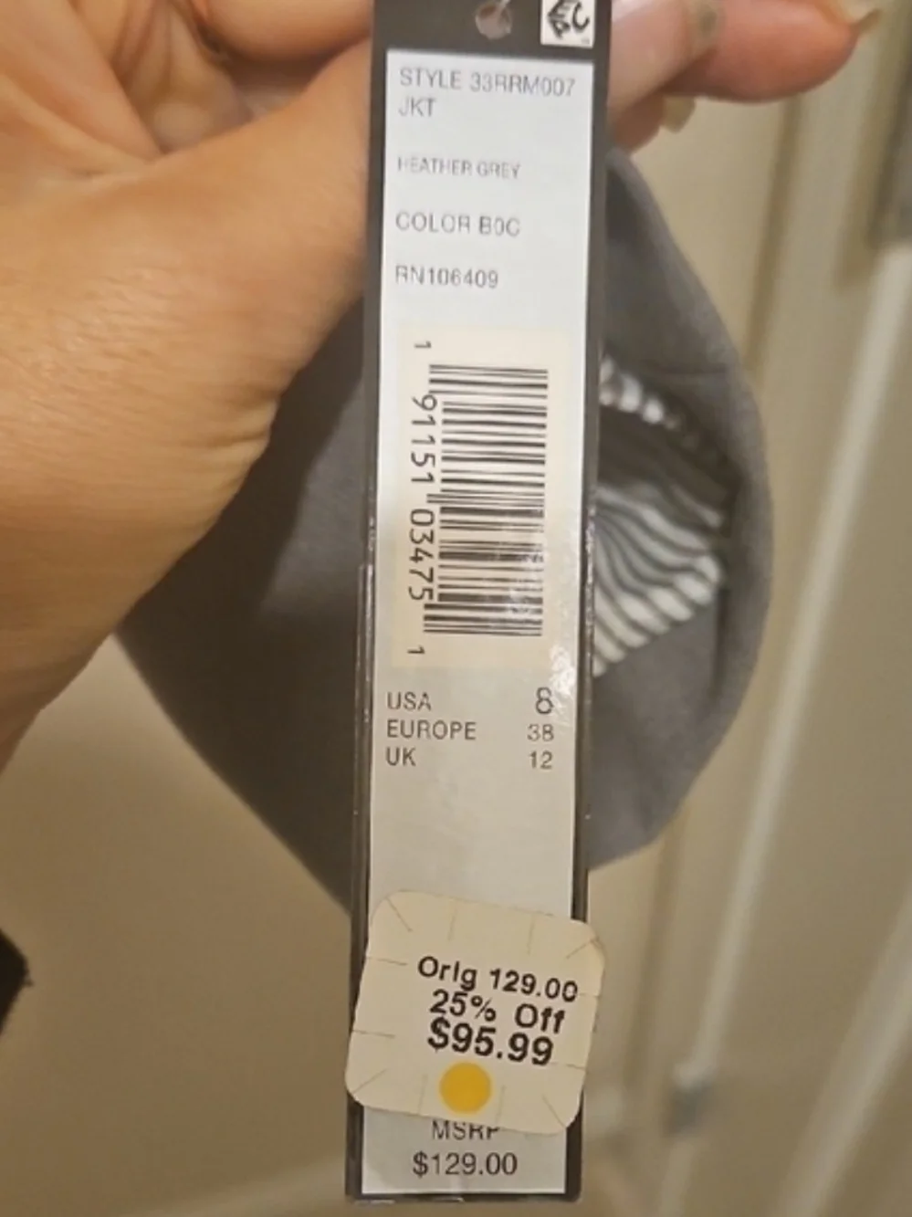 Tahari Light Gray Two-Button Women's Blazer